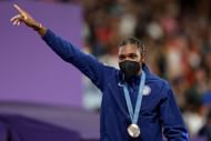 Athletics - Olympic Games Paris 2024: Noah Lyles during podium ceremony - Source: Getty